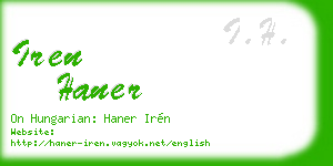 iren haner business card